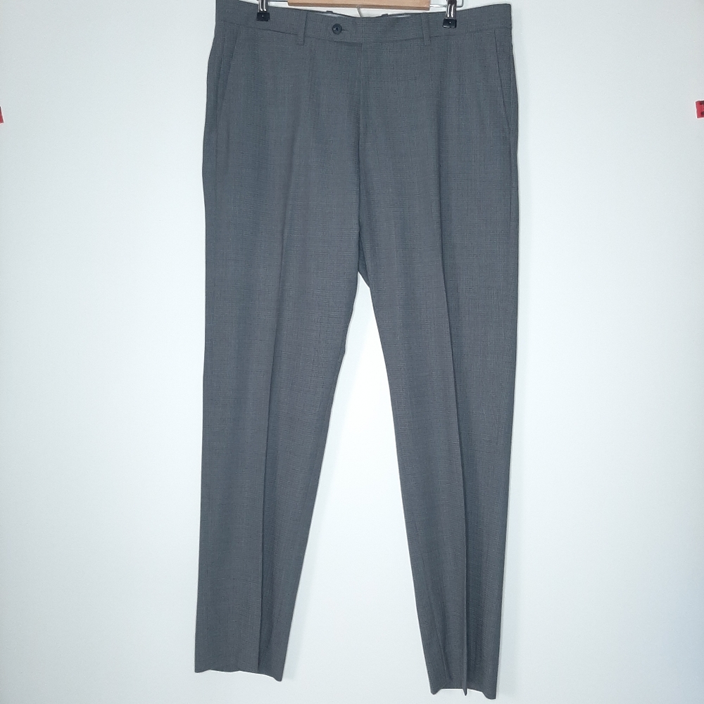 Monte Rosso 100% Wool Gray Dress Pants Made in Italy Size 36